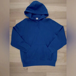 J crew Sportwear M pullover heavyweight hoodie in royal blue kangaroo pockets